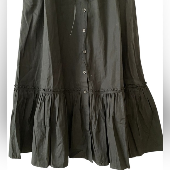 J Crew Women's Amelia Maxi Shirtdress in Black Cotton Poplin Size S - Picture 7 of 11